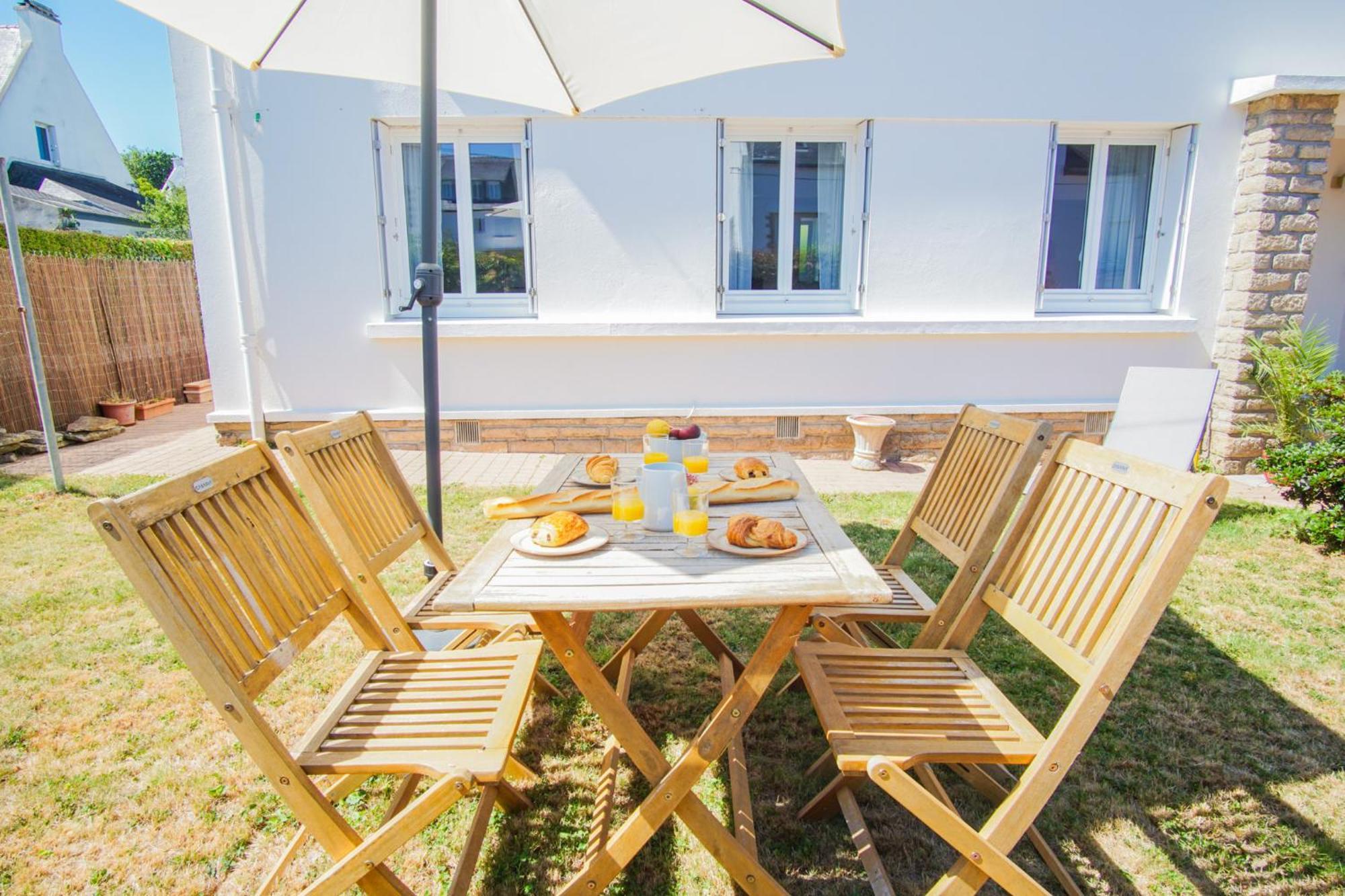 -Le Sentier- Elegant T3 Avec Jardin Proche Mer กงการ์โน ภายนอก รูปภาพ